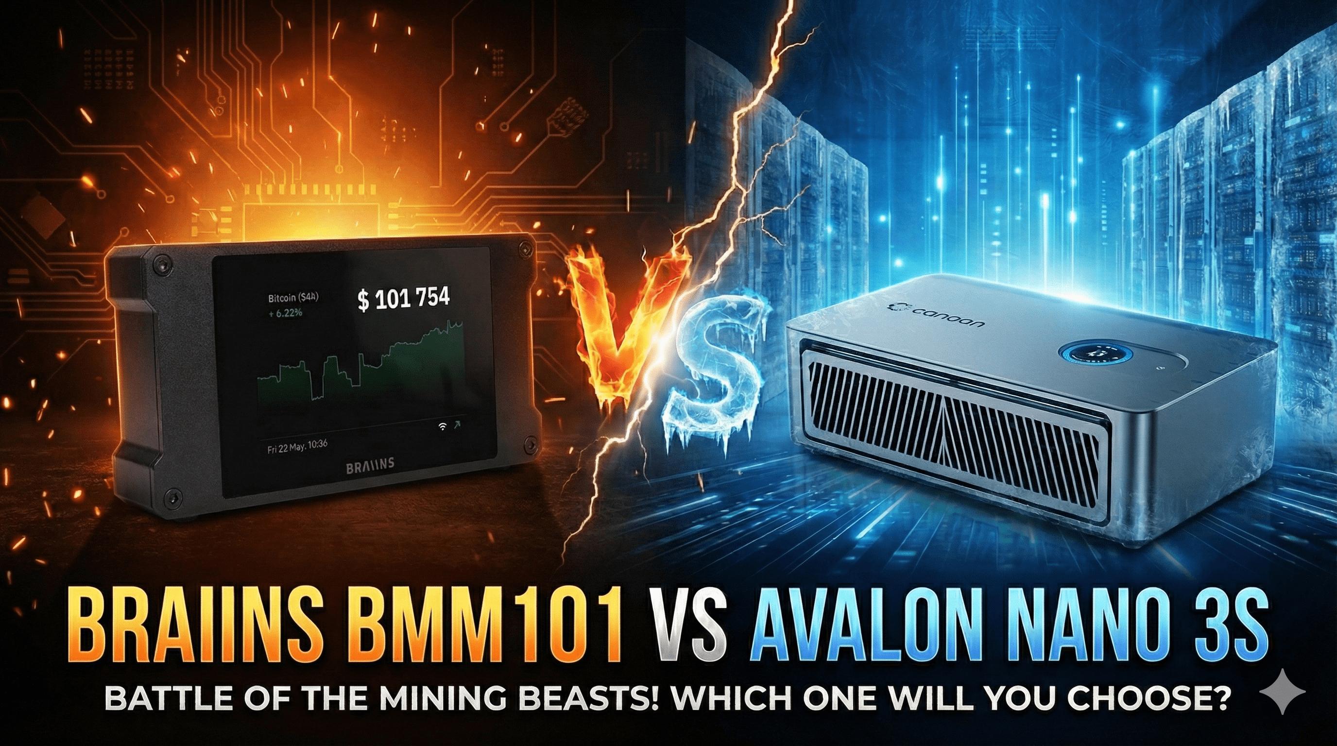 Braiins BMM101 vs Avalon Nano 3S